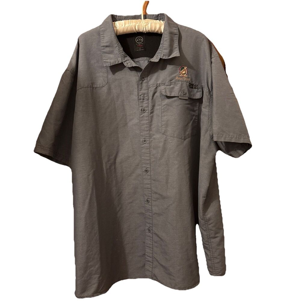 WRANGLER ATG Performance Lightweight Men's 4XL Shirt Blue Gray Brays Island SC